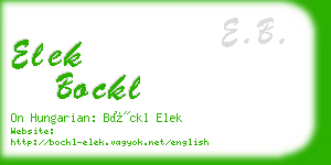 elek bockl business card